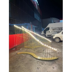 Mızrak Şamdan S Model Mega Boy Kına Gecesi Şamdanı Arka Fon Şamdanı 